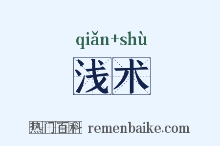 浅术是什么意思的图片